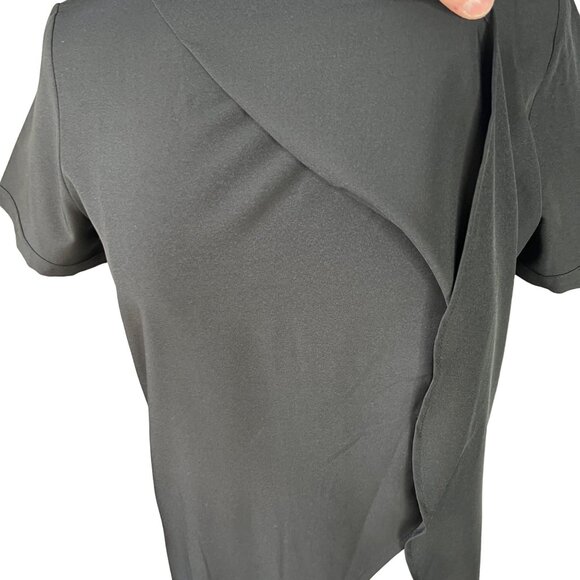 Unbranded Tunic Shirt Womens Small Black New Asymmetrical Hem - Picture 5 of 8